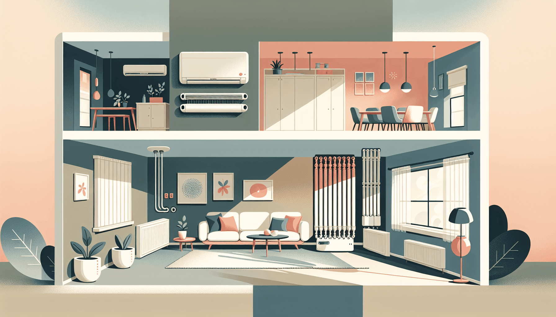 Comparison of radiant and forced-air heating systems