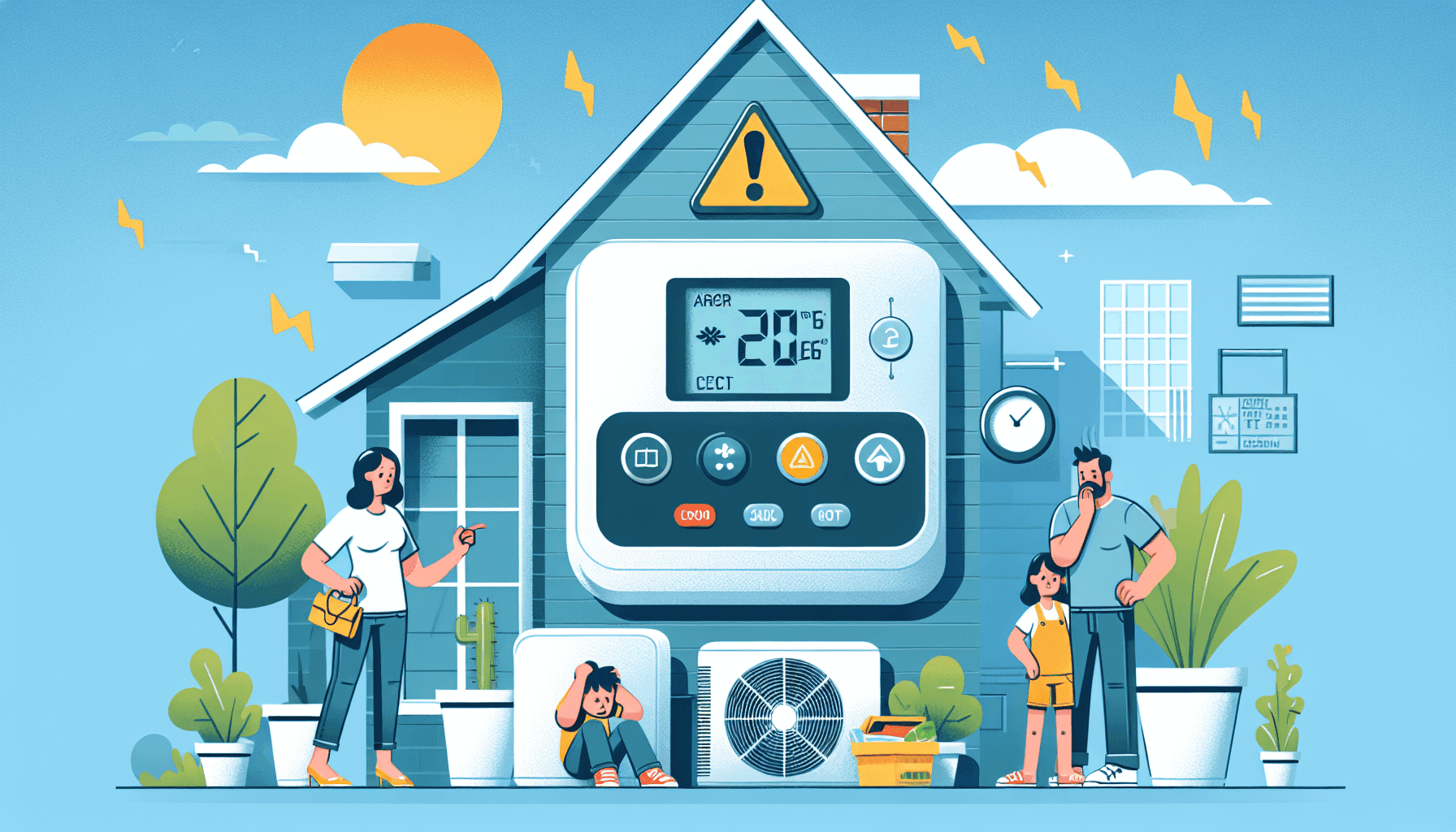 Aire acondicionado que no enfría en una casa familiar